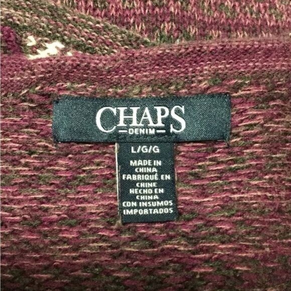 Chaps Women’s 3/4 Sleeve Boat Neck Pullover Knit Sweater, Berry, size L - Picture 6 of 10